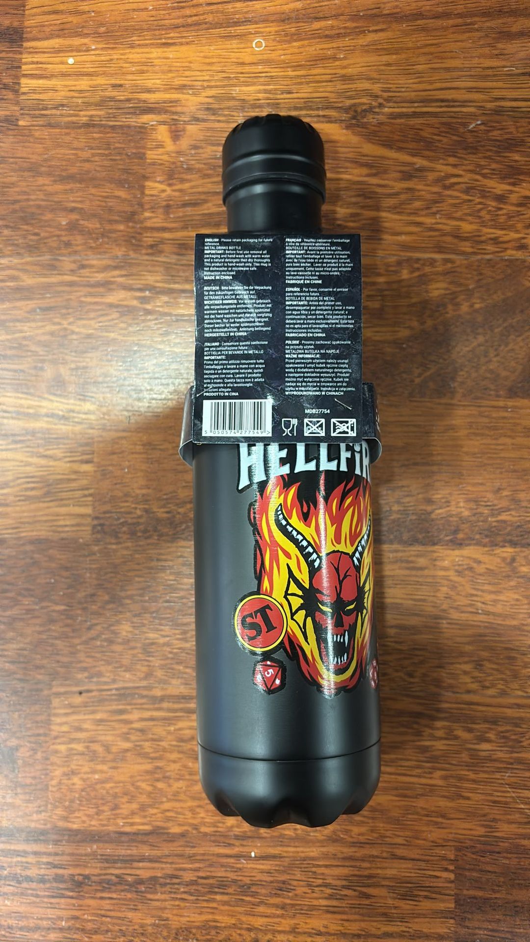 Borraccia In Metallo Stranger Things S4 Hellfire Club - Mdb27754 Borraccia In Metallo Stranger Things S4 Hellfire Club - Mdb27754